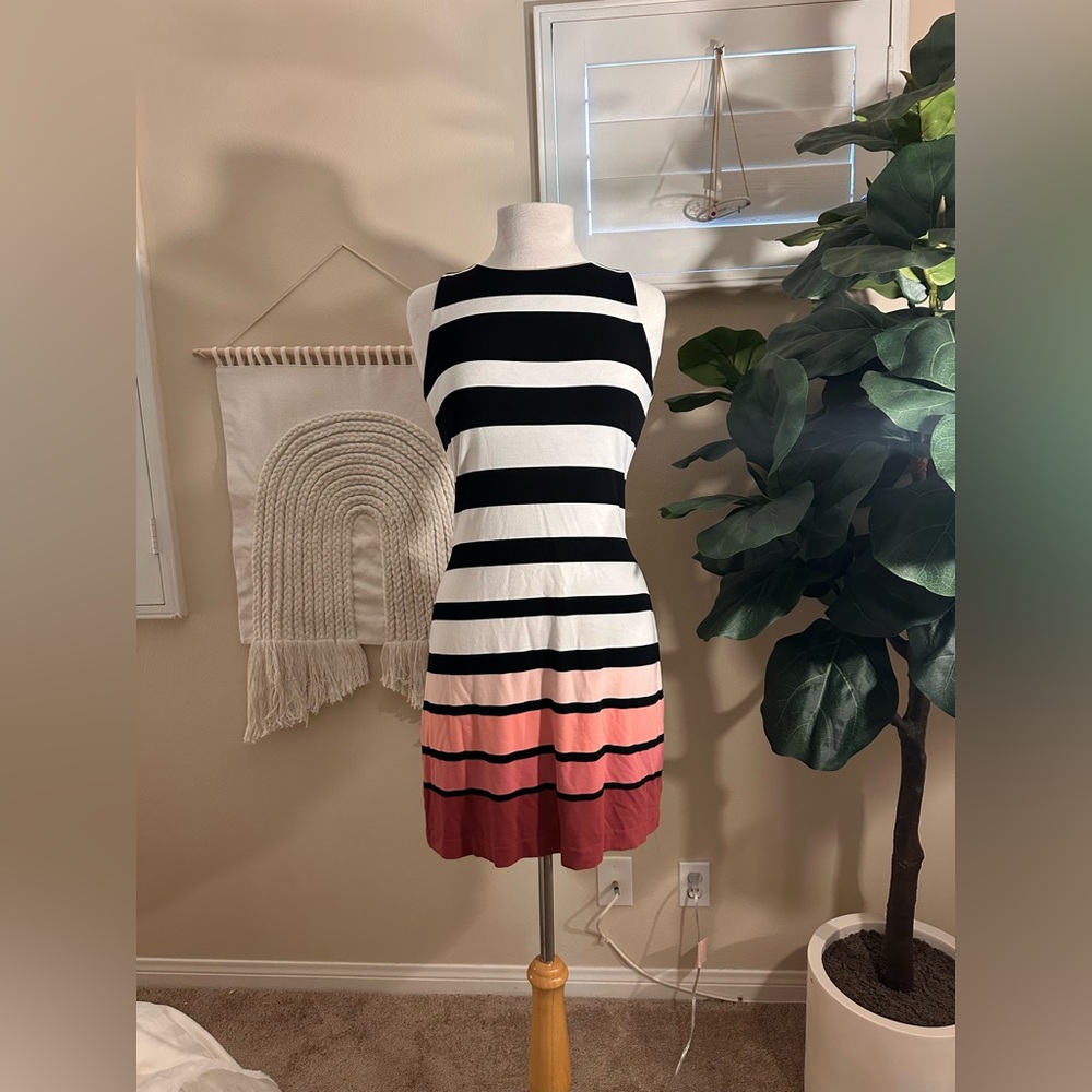 White House Black Market Striped Sleeveless Dress size Small
